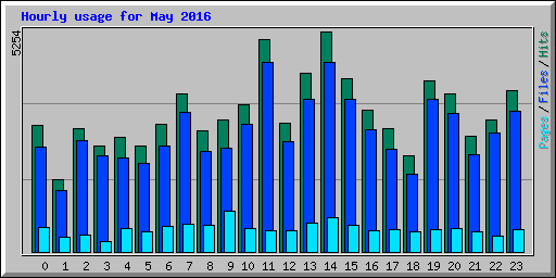 Hourly usage for May 2016