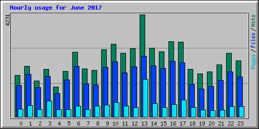 Hourly usage for June 2017