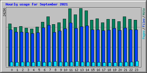 Hourly usage for September 2021