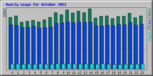Hourly usage for October 2021