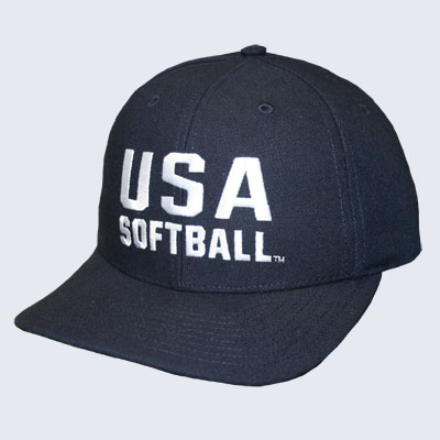 USA443 - USA Softball FlexFit Field 6 Stitch Cap